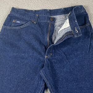Vintage Lee Men's 36x30 Dark Wash Straight Leg Jeans Regular Fit Causal Workwear